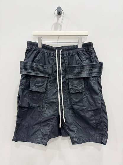 Rick Owens Double Ring Waxed Shorts