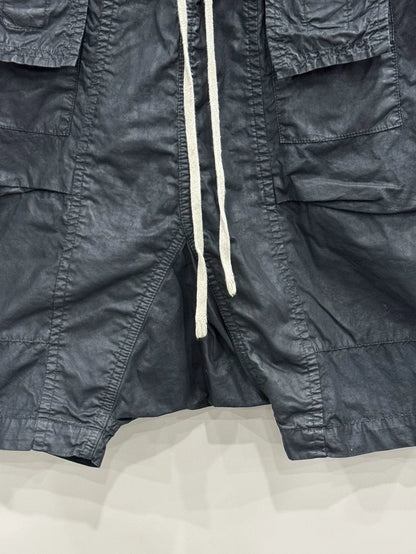 Rick Owens Double Ring Waxed Shorts