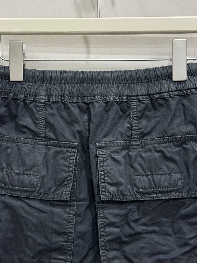Rick Owens Double Ring Waxed Shorts