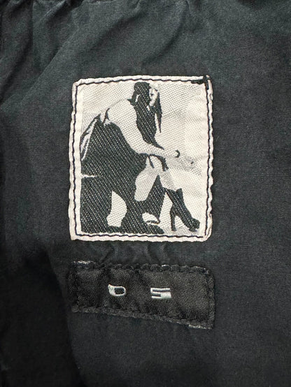 Rick Owens Double Ring Waxed Shorts