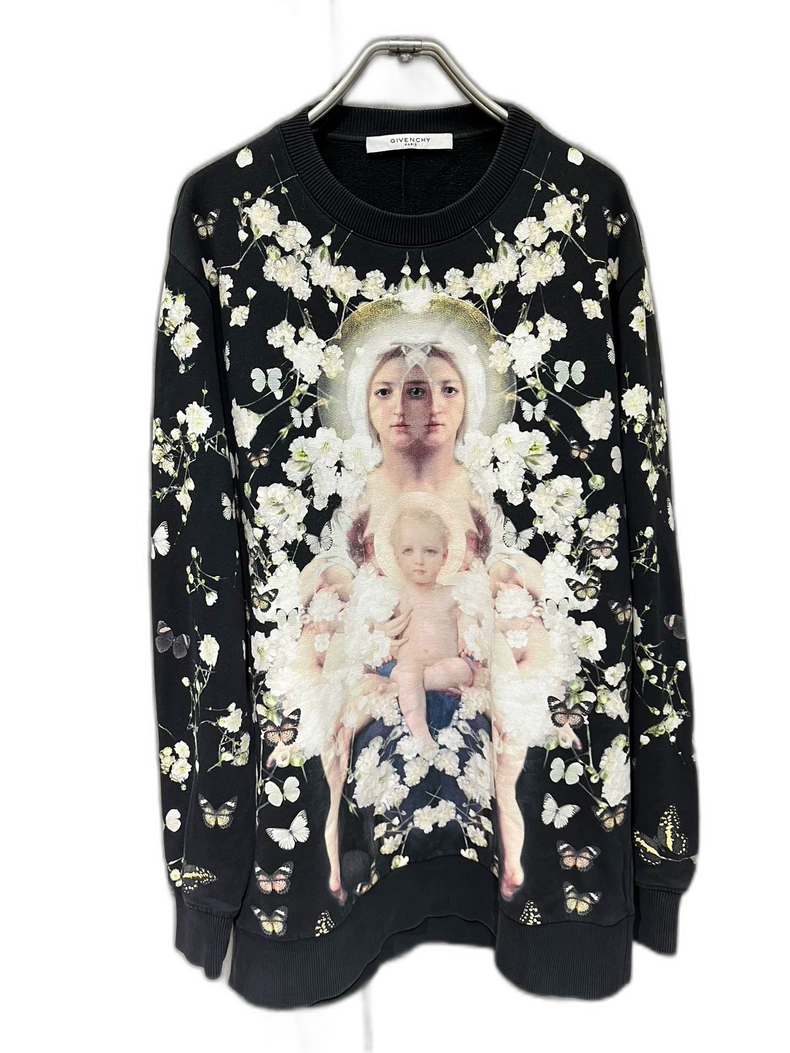 Givenchy Black Sweatshirt with Floral Print