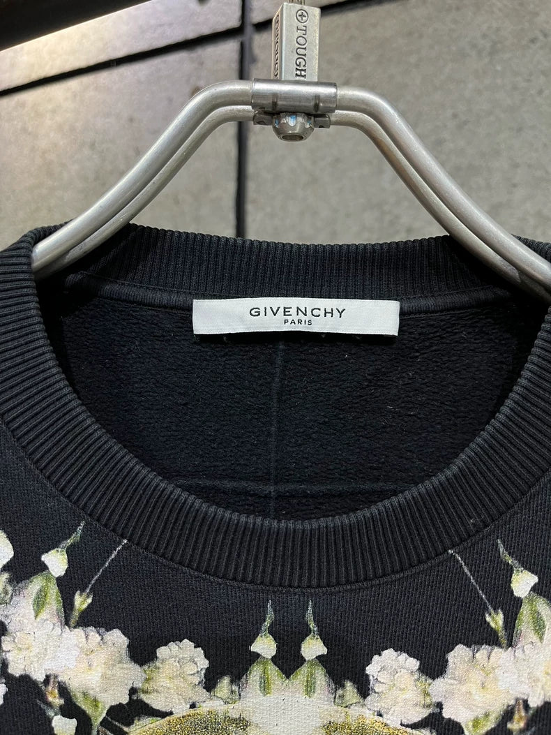 Givenchy Black Sweatshirt with Floral Print