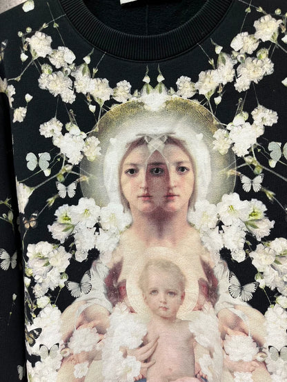 Givenchy Black Sweatshirt with Floral Print