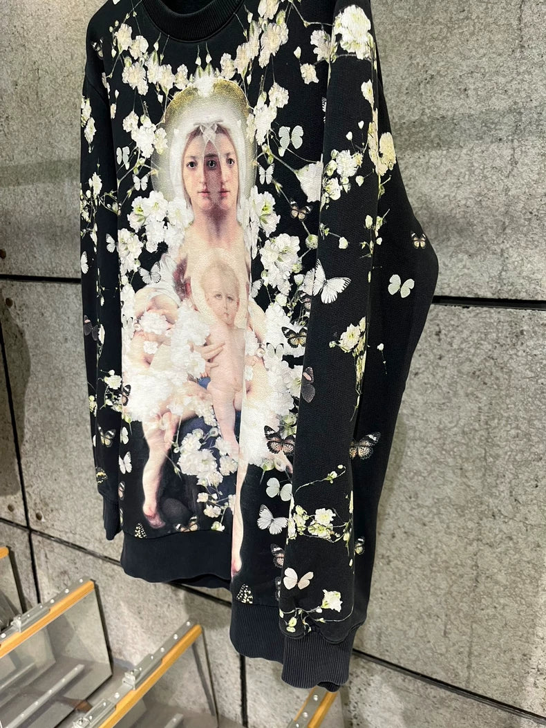 Givenchy Black Sweatshirt with Floral Print