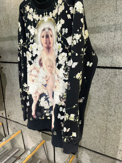 Givenchy Black Sweatshirt with Floral Print
