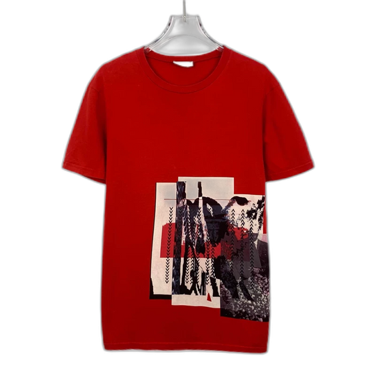 Dior Red Graphic Cotton T-Shirt