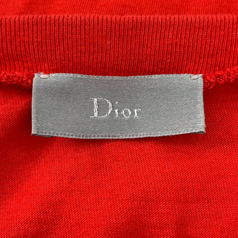 Dior Red Graphic Cotton T-Shirt