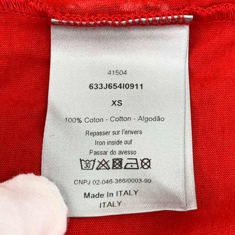 Dior Red Graphic Cotton T-Shirt