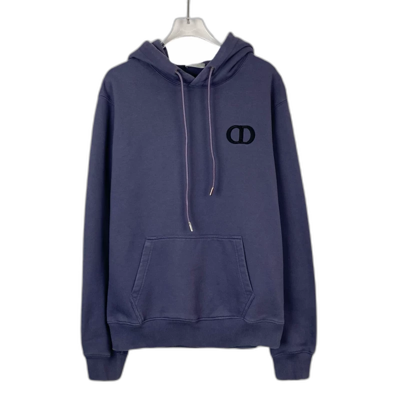 Dior Purple Logo Embroidered Hoodie