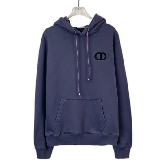 Dior Purple Logo Embroidered Hoodie