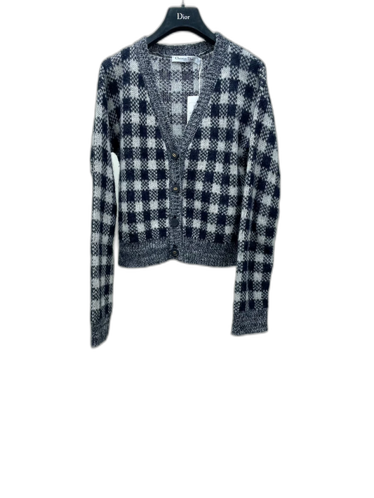 Dior Check Wool Knit Cardigan