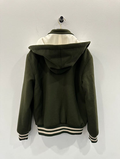 Celine Green Cashmere Logo Jacket