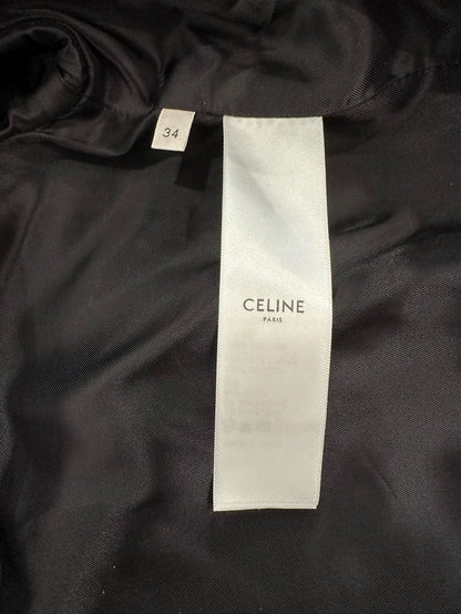 Celine Green Cashmere Logo Jacket