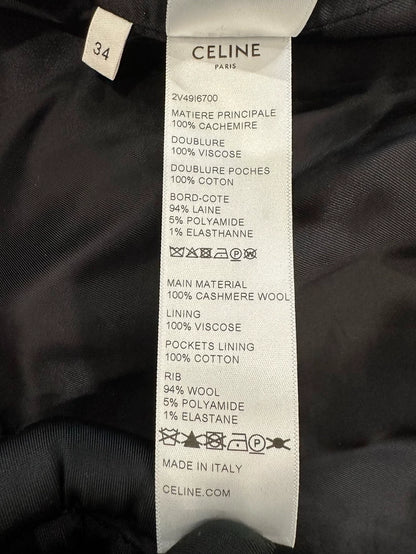 Celine Green Cashmere Logo Jacket