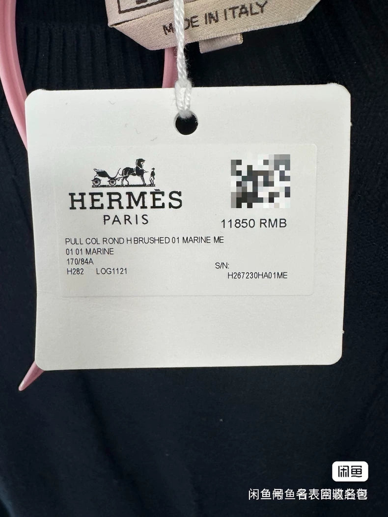 Hermes Long Sleeve Knit Sweater for Men