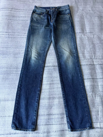 Saint Laurent 18AW Washed Denim Jeans-yf