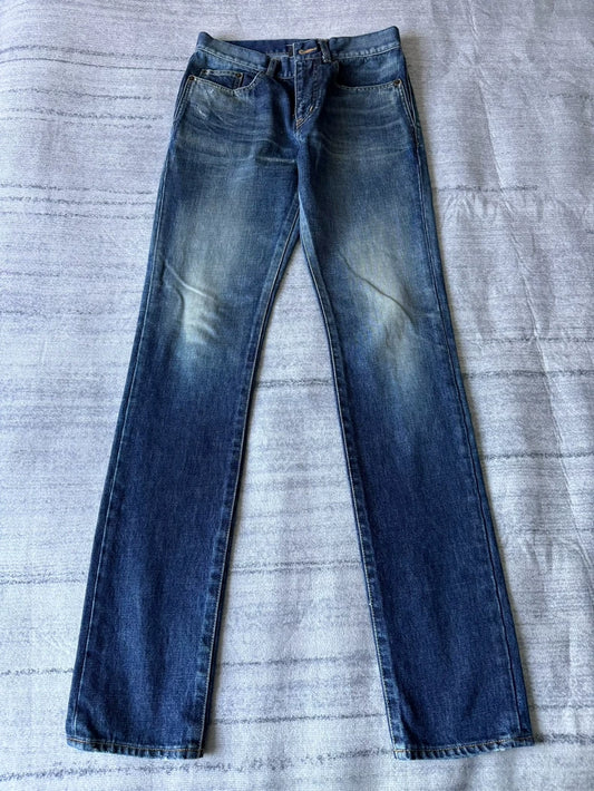 Saint Laurent 18AW Washed Denim Jeans-yf