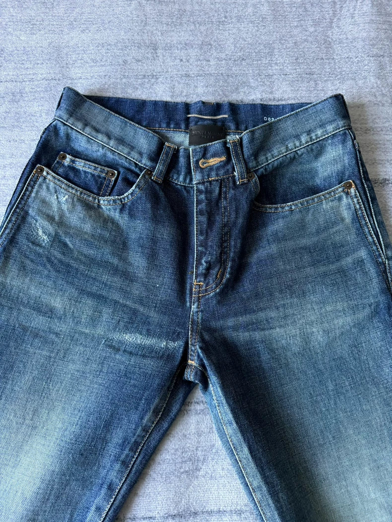 Saint Laurent 18AW Washed Denim Jeans-yf