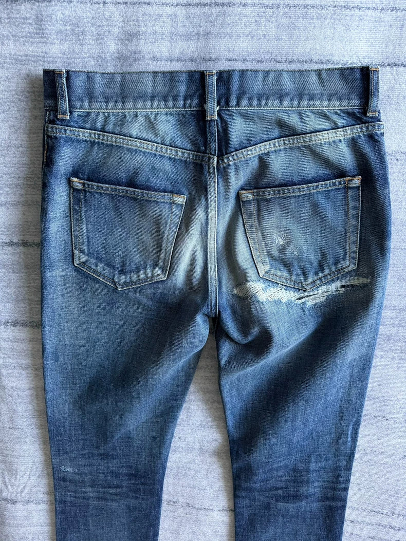 Saint Laurent 18AW Washed Denim Jeans-yf