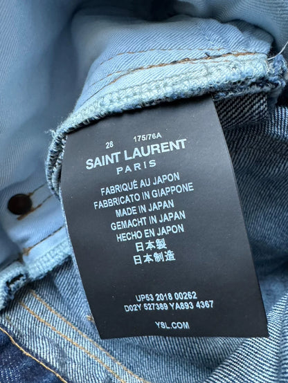 Saint Laurent 18AW Washed Denim Jeans-yf