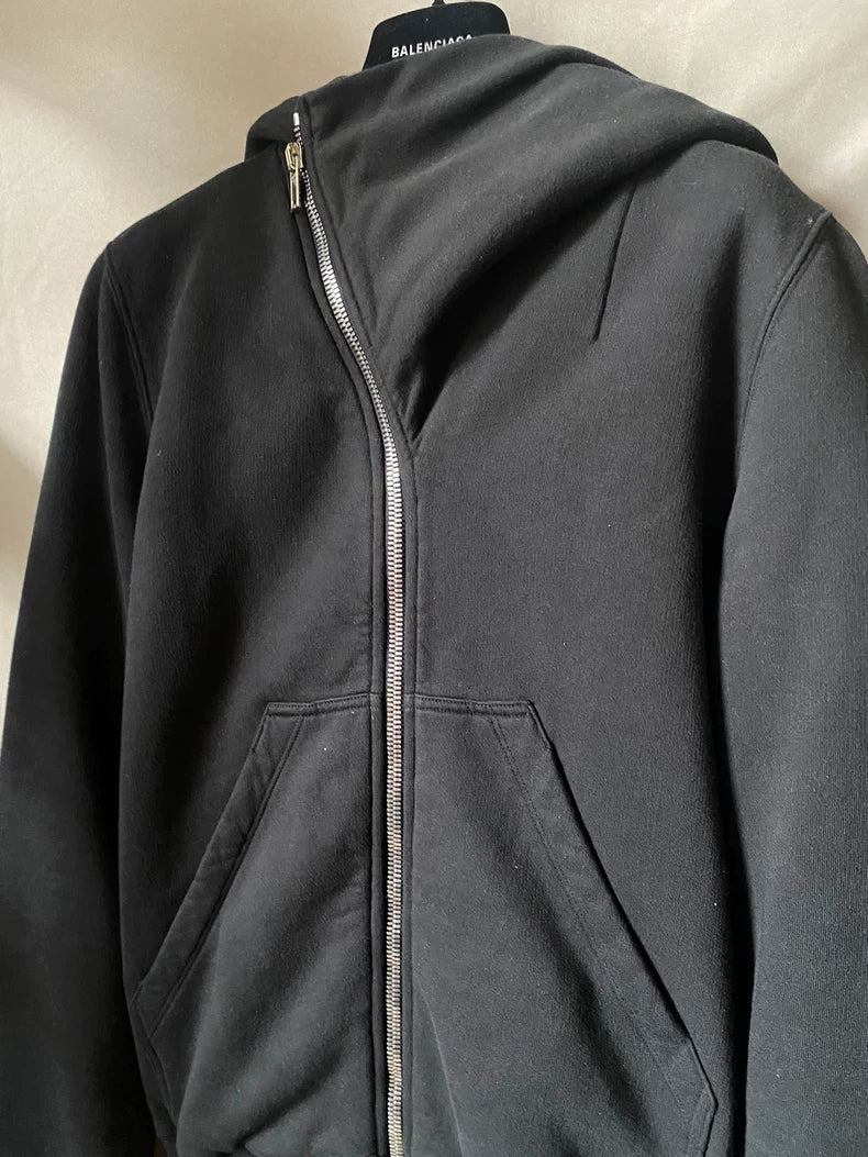 Black Rick Owens Hooded Jacket