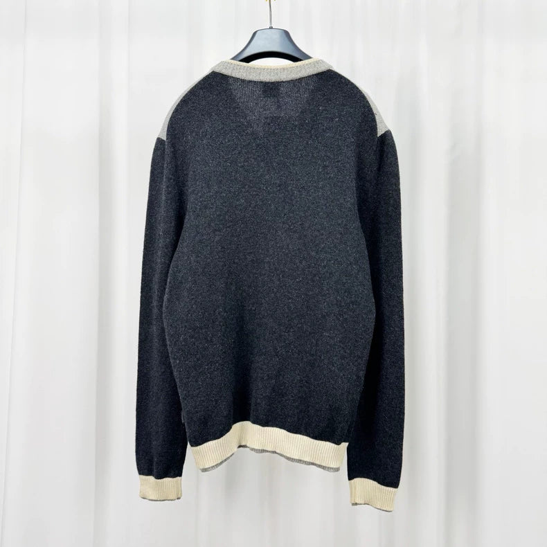 Boss Argyle Pattern V-Neck Sweater-yf