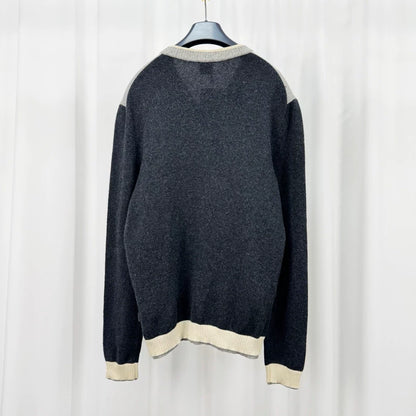 Boss Argyle Pattern V-Neck Sweater-yf