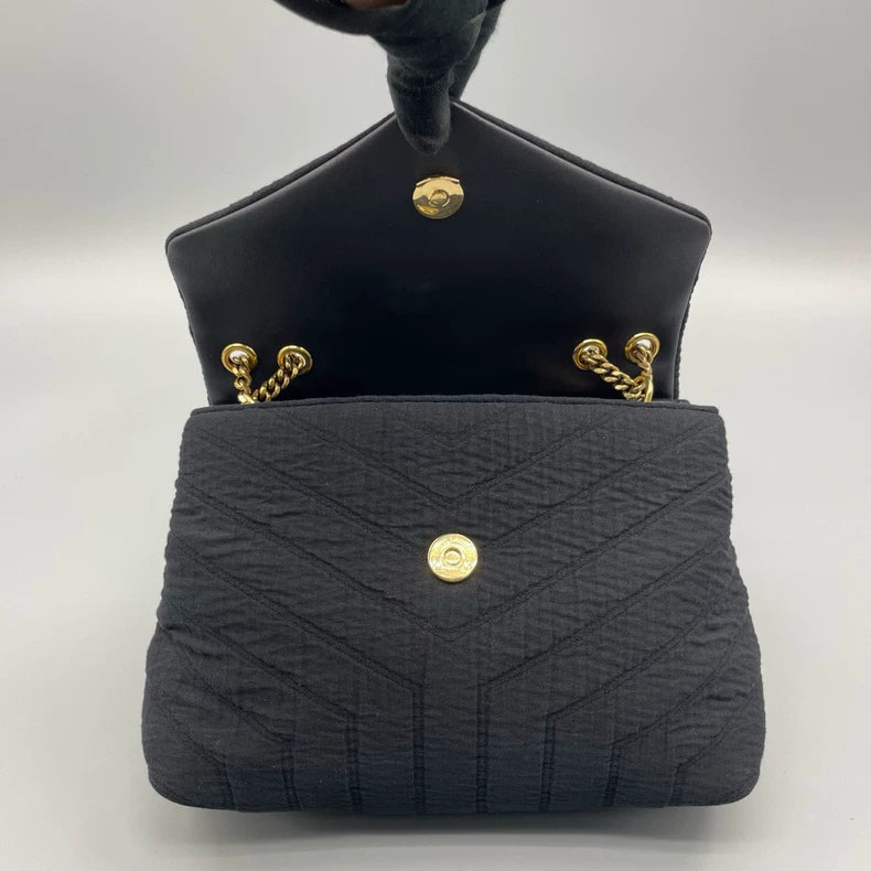 YSL Loulou Small Pleated Chain Bag