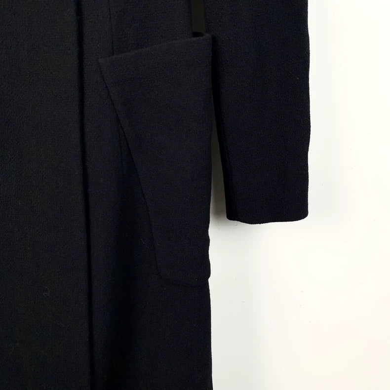 Christian Dior Black Double-Breasted Wool Coat