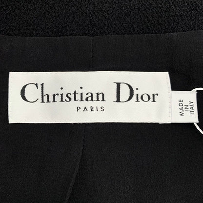 Christian Dior Black Double-Breasted Wool Coat