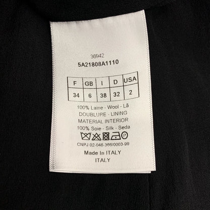 Christian Dior Black Double-Breasted Wool Coat