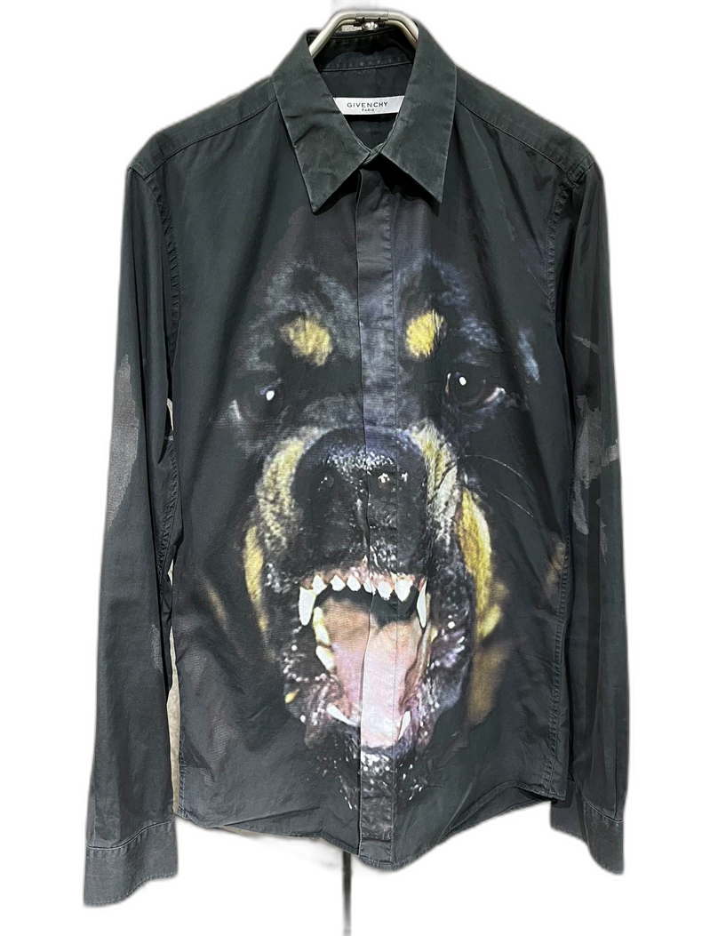 Givenchy Black Rottweiler Print Shirt