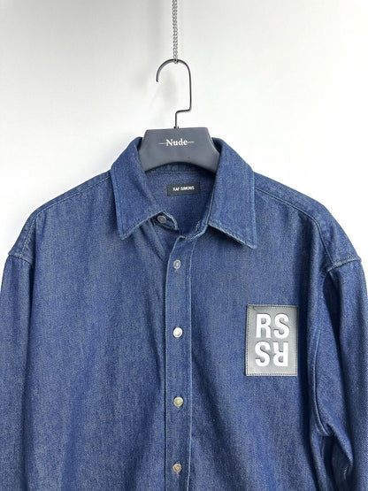 Raf Simons logo print denim jacket - DMC