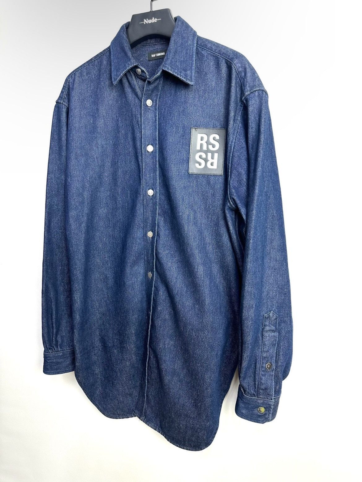 Raf Simons logo print denim jacket - DMC