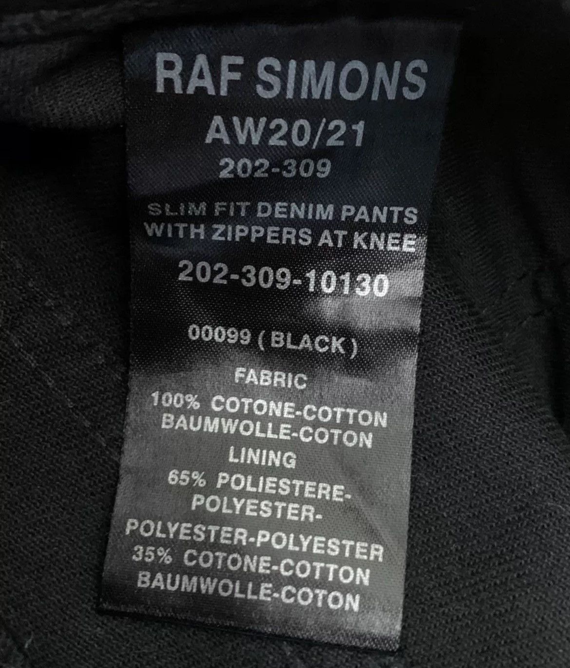 raf simons 20aw jeans - DMC