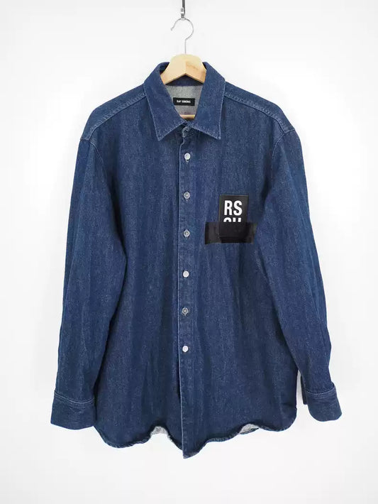 Raf Simons blue denim shirt jacket