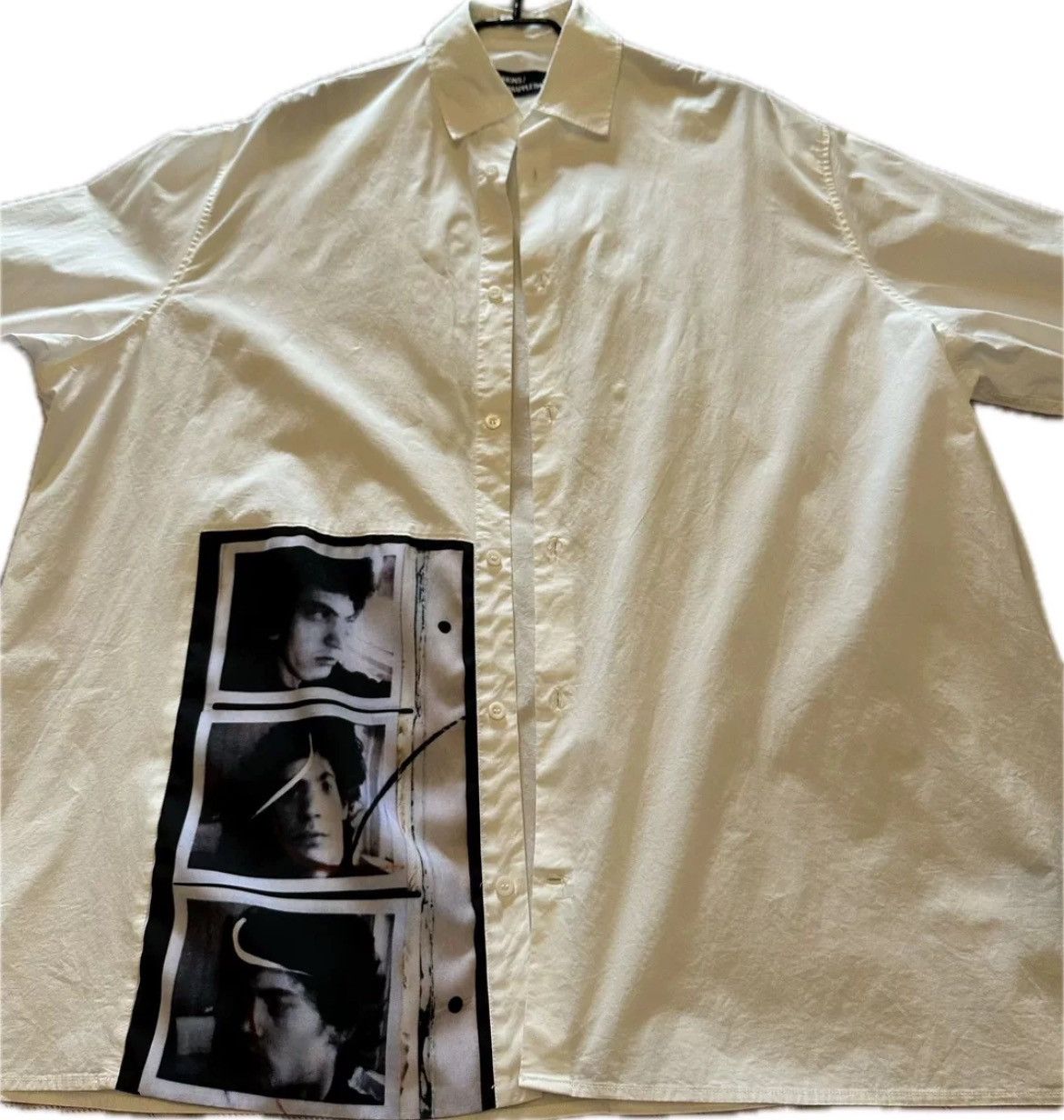 Raf simons 17ss Robert white portrait shirt - DMC