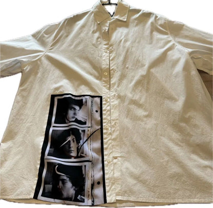 Raf simons 17ss Robert white portrait shirt - DMC