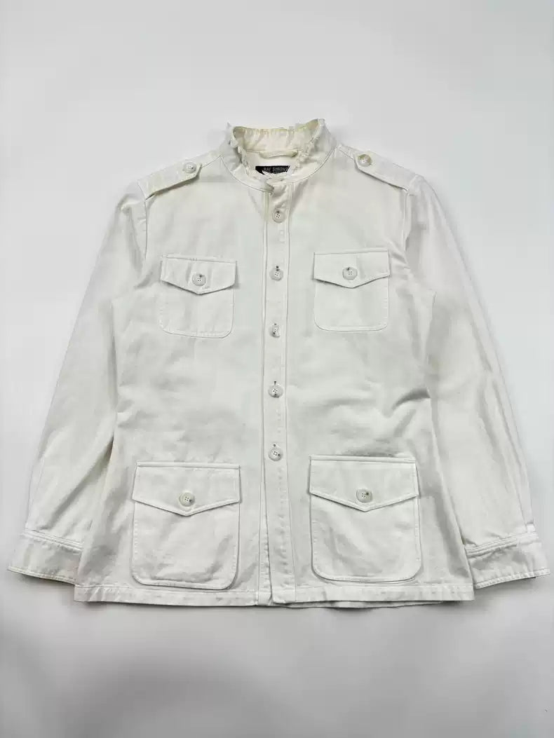 Raf Simons White religious denim jacket