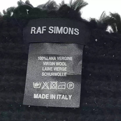 Raf Simons 16AW flocking embroidery knitted scarf