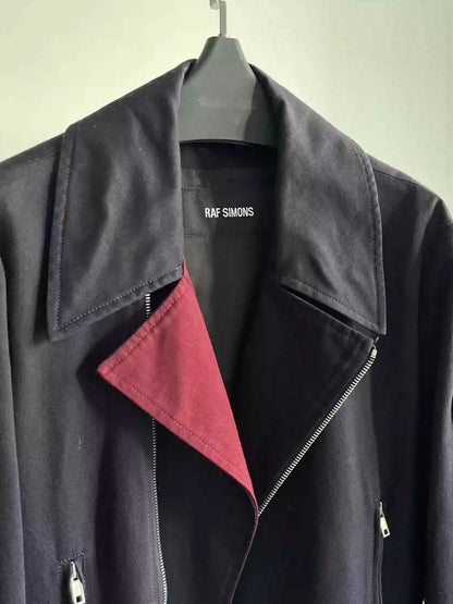 Raf Simons Badge motorcycle jacket coat