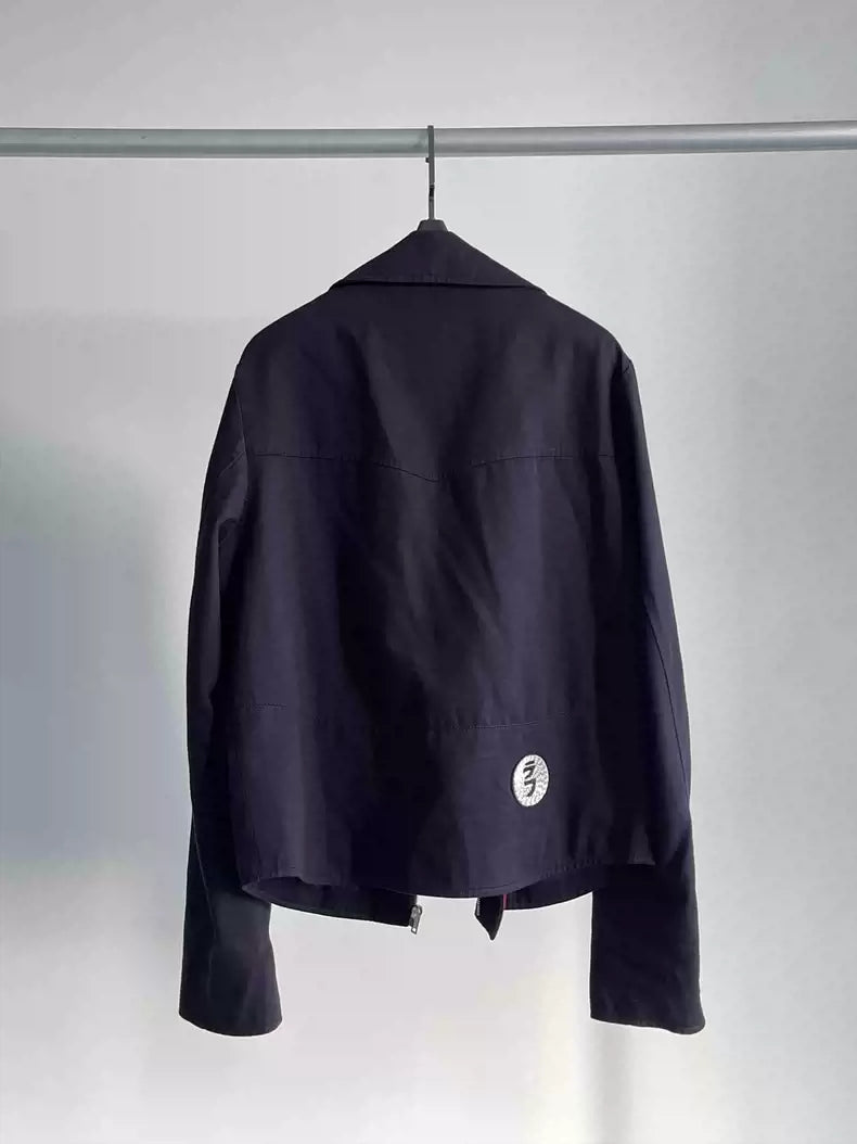 Raf Simons Badge motorcycle jacket coat