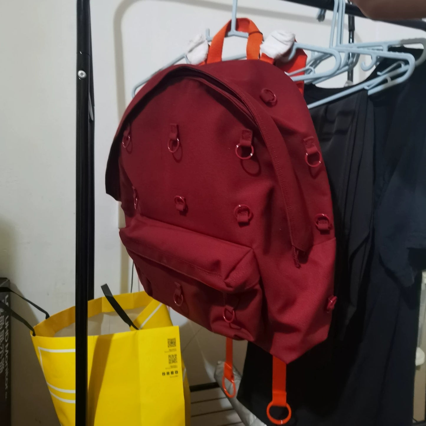 Raf Simons Eastpak 19ss spot red rings backpack