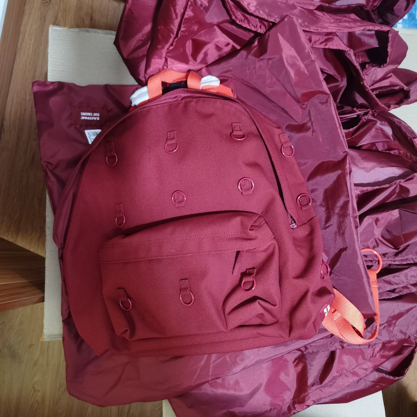 Raf Simons Eastpak 19ss spot red rings backpack