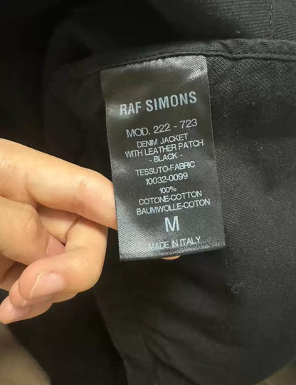 Raf Simons Leather silhouette jacket coat