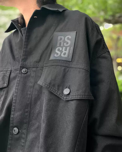 Raf Simons Leather silhouette jacket coat