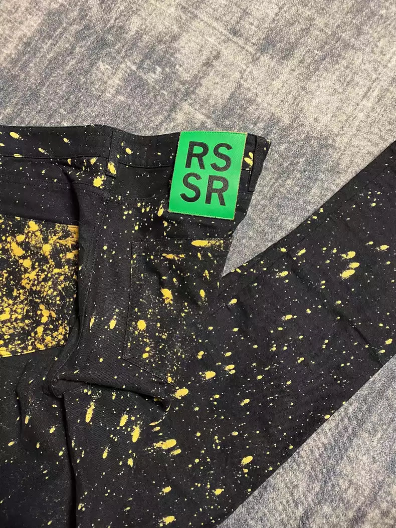 Raf Simons Show splash-ink jeans