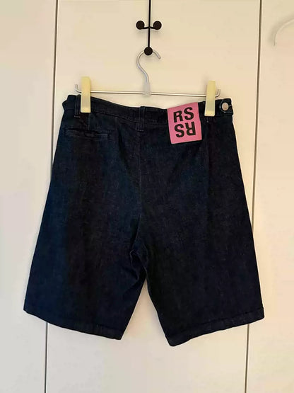 Raf simons cotton wash jeans shorts