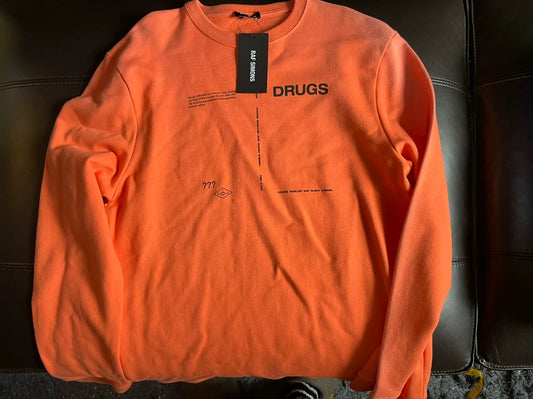 Raf Simons Slogan orange sweater