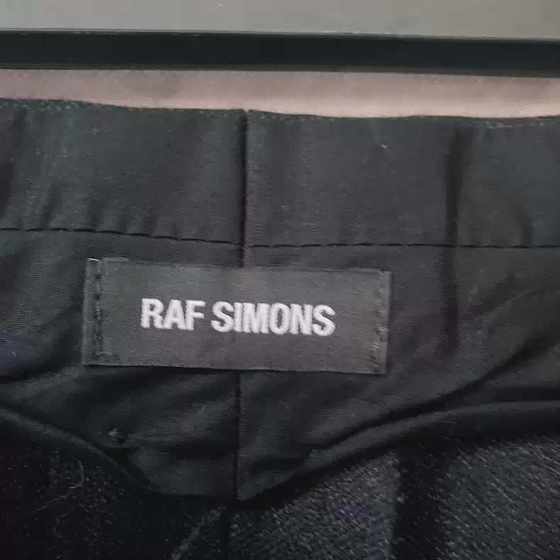 Raf Simons Show wool row drill rhinestone trousers